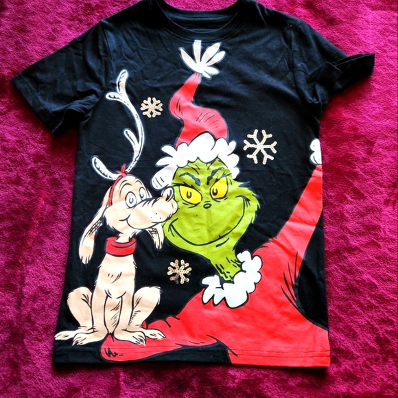 The Grinch Other - Girls Grinch and Max Black T-Shirt